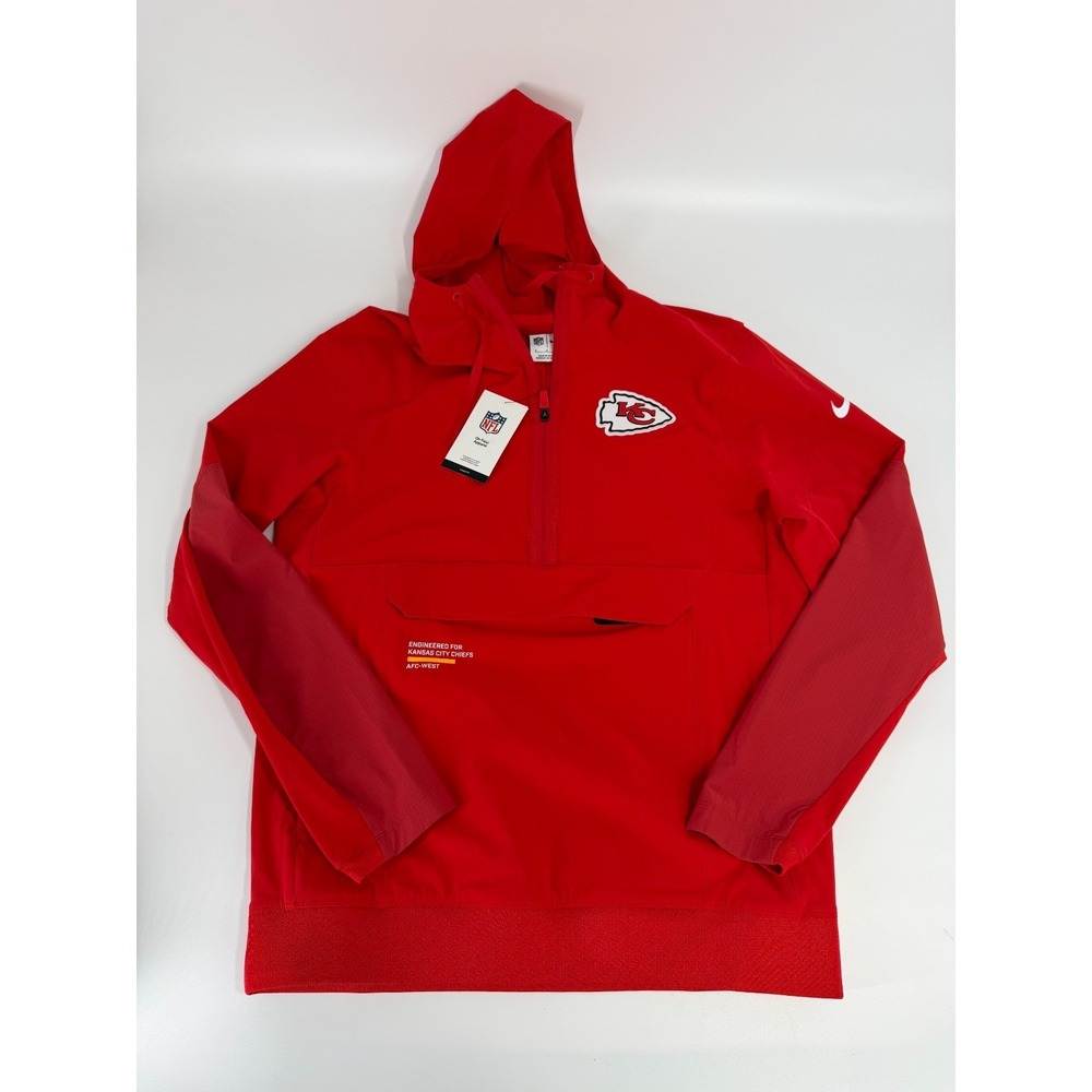 Kansas City Chiefs Nike Mens Red University Sideline Anorak Jacket Size Medium M